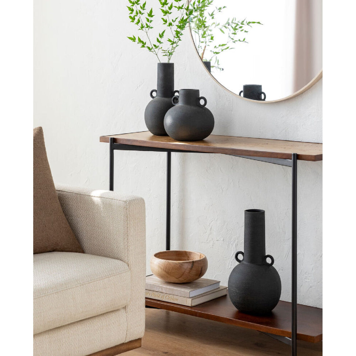 Modern European furniture - Long-Necked Ceramic Vases (3) - www.oroa.com