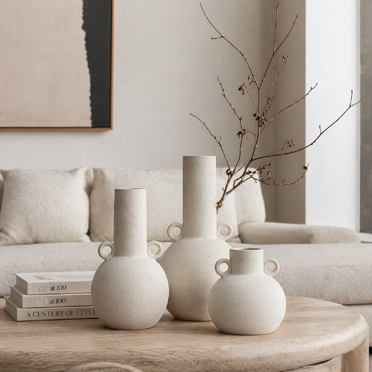 Modern European furniture - Long-Necked Ceramic Vases (3) - www.oroa.com