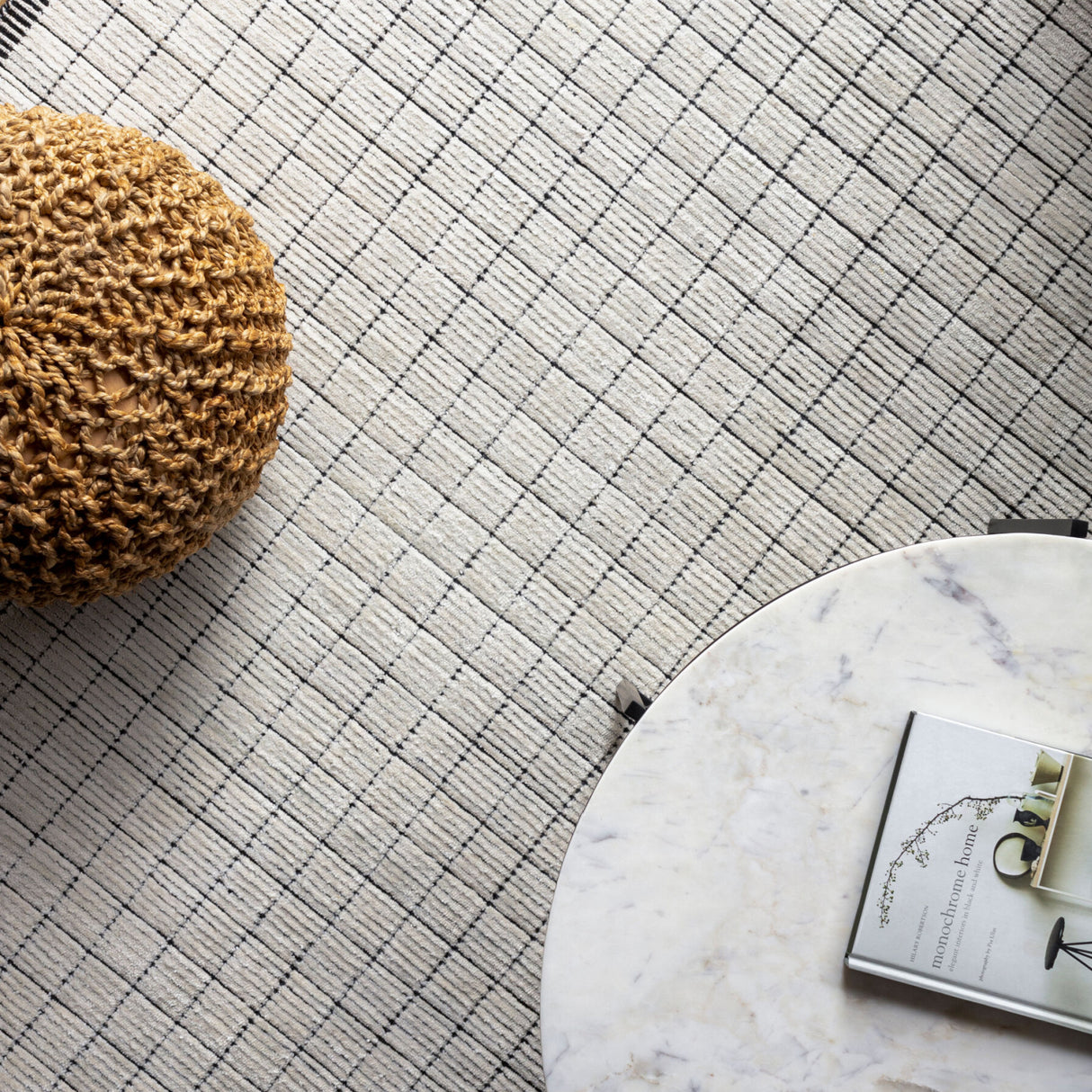 Modern furniture - Hand-Loomed Square Pattern Table Runner - www.oroa.com
