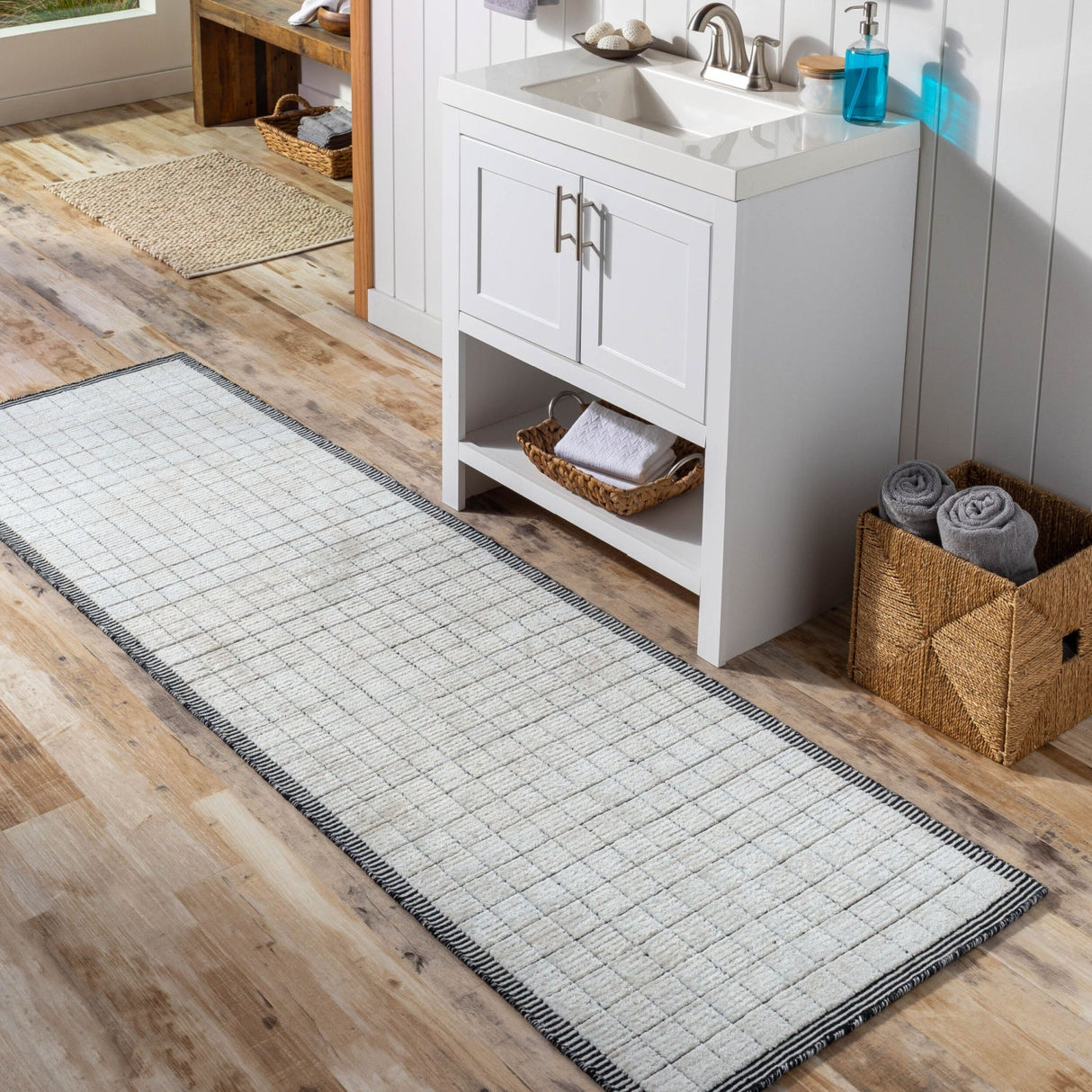 Modern furniture - Hand-Loomed Square Pattern Table Runner - www.oroa.com