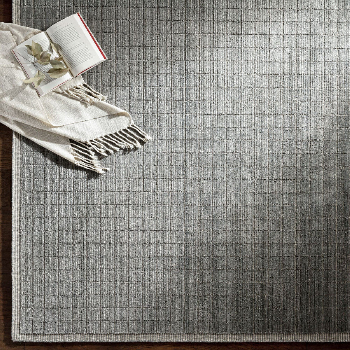 Modern furniture - Hand-Loomed Square Pattern Carpet - www.oroa.com
