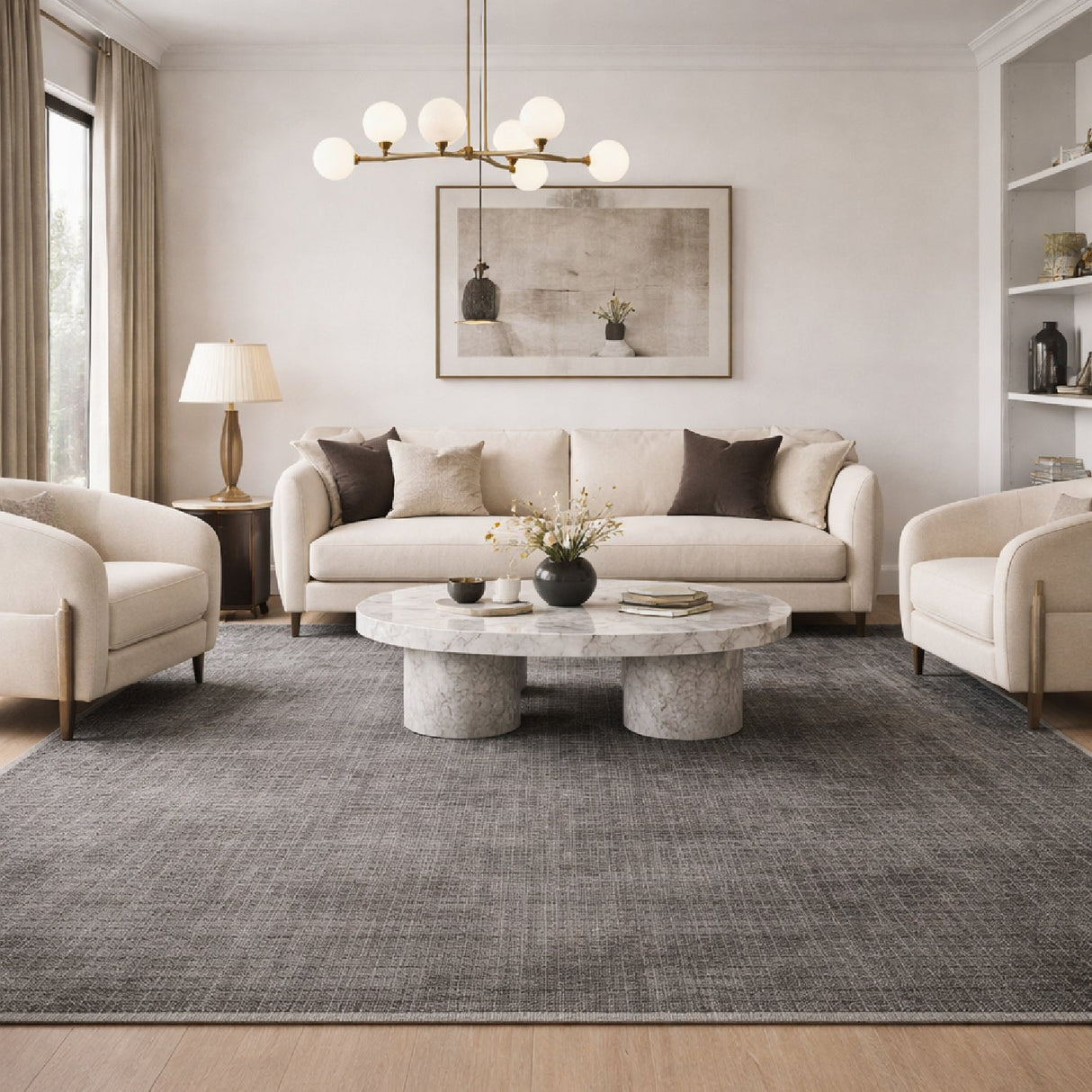 Modern furniture - Hand-Loomed Square Pattern Carpet - www.oroa.com