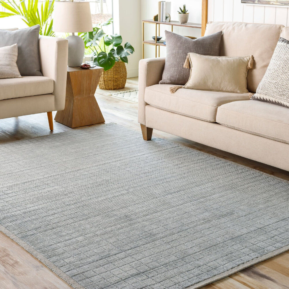 Modern furniture - Hand-Loomed Square Pattern Carpet - www.oroa.com