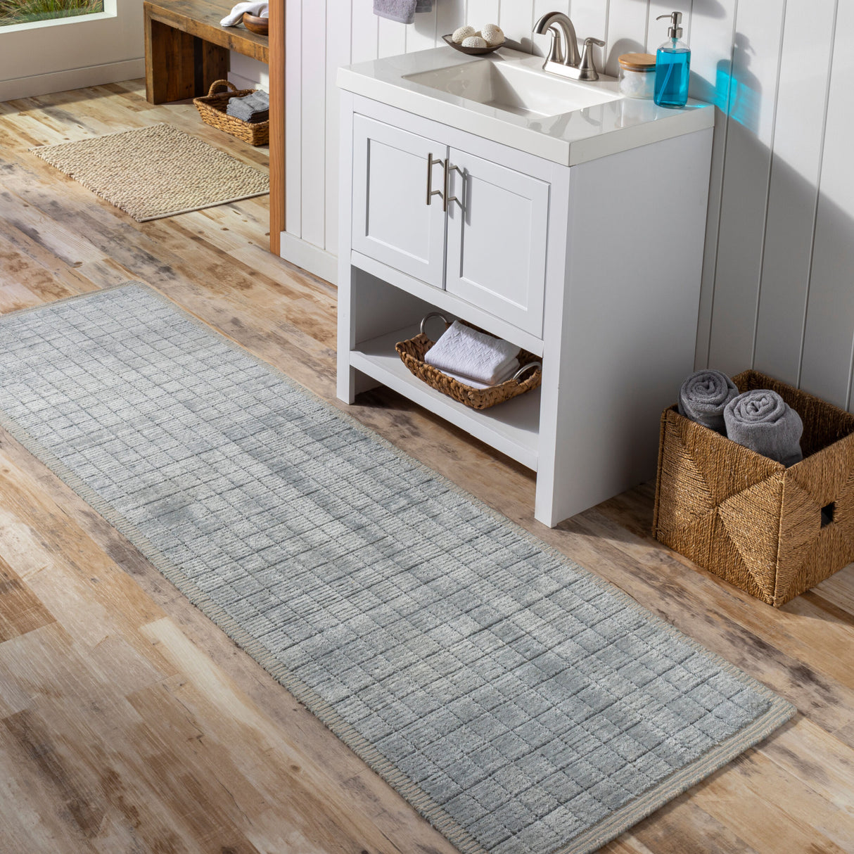 Modern furniture - Hand-Loomed Square Pattern Table Runner - www.oroa.com