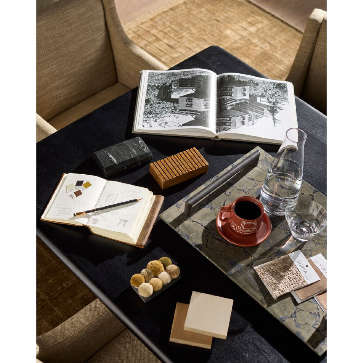 Modern furniture - Hand-Loomed Square Pattern Carpet - www.oroa.com