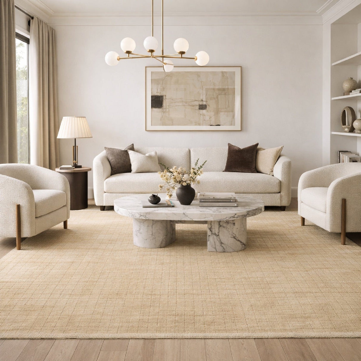 Modern furniture - Hand-Loomed Square Pattern Carpet - www.oroa.com