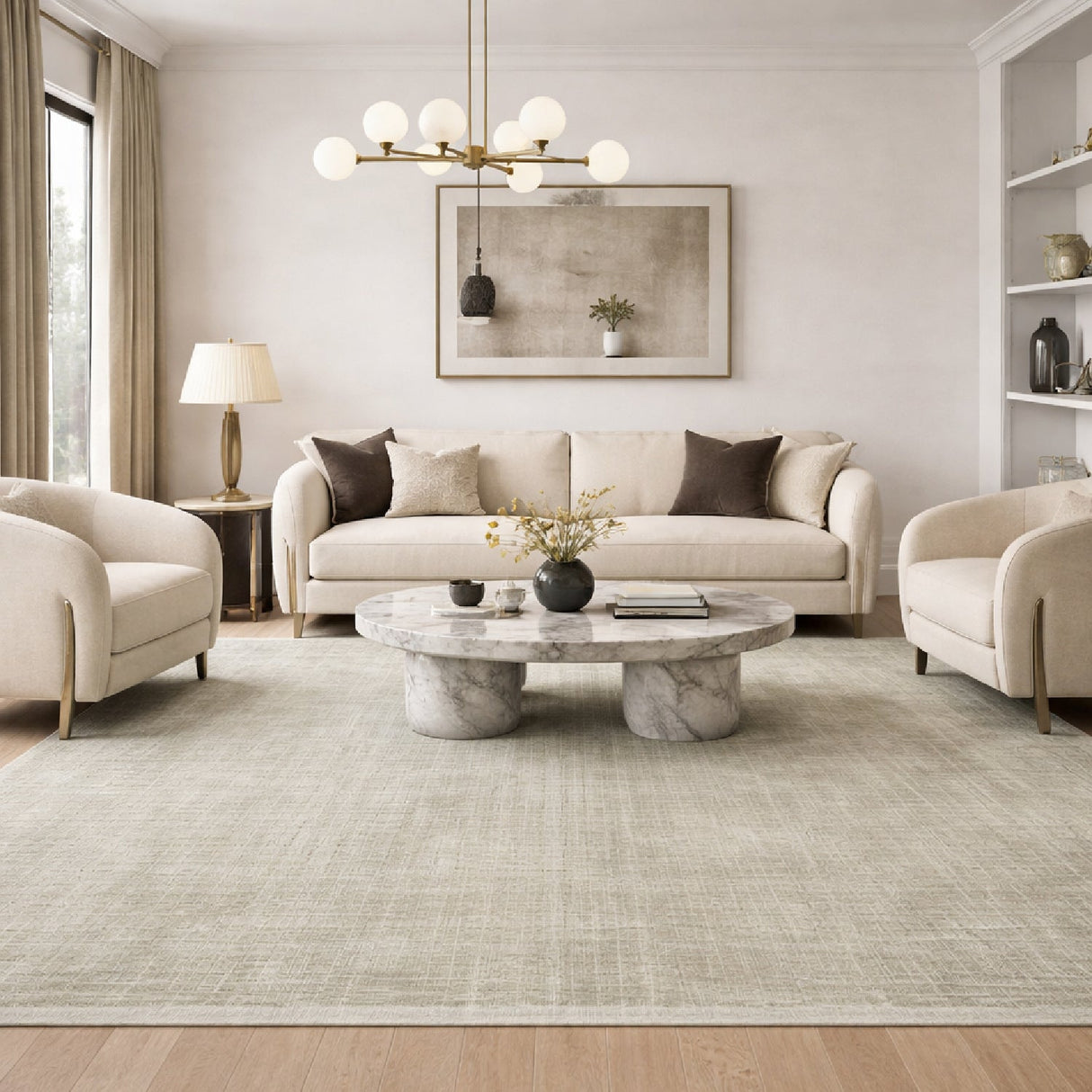 Modern furniture - Hand-Loomed Square Pattern Carpet - www.oroa.com
