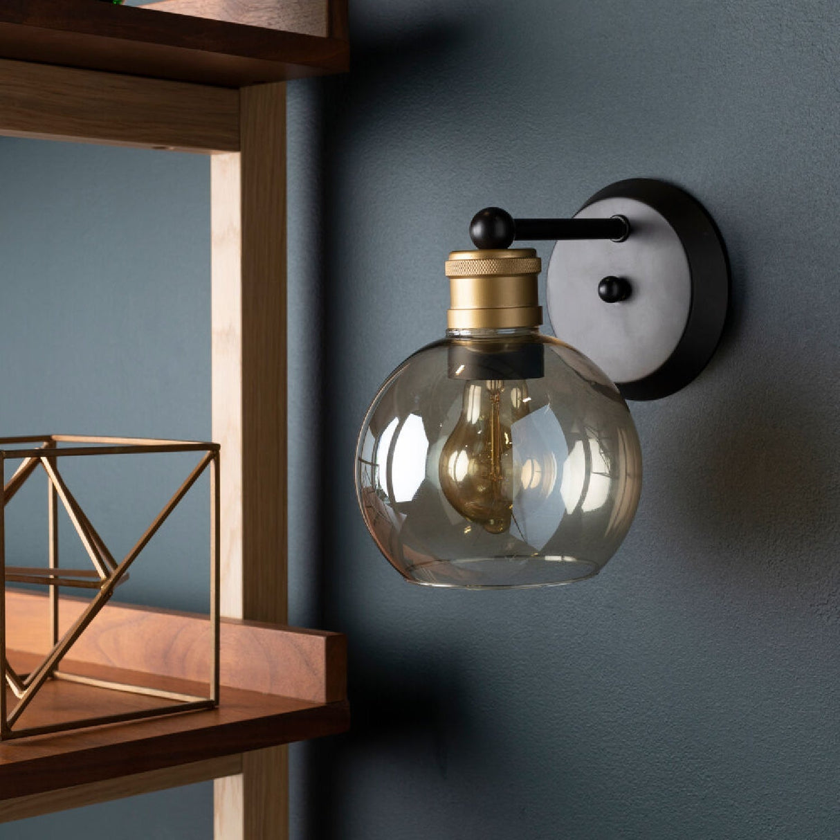 Modern European furniture - Round Champagne Glass Wall Lamp - www.oroa.com