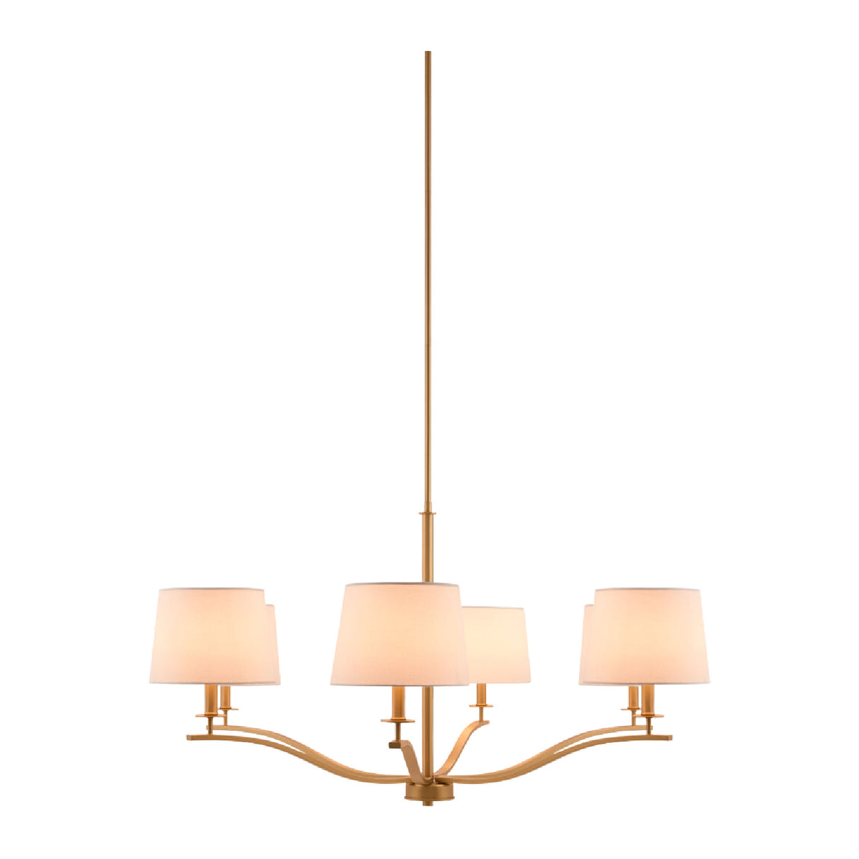 White Linen 6-Light Chandelier | Oroa.com