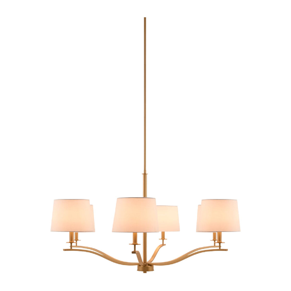 Modern European furniture - White Linen 6-Light Chandelier - www.oroa.com