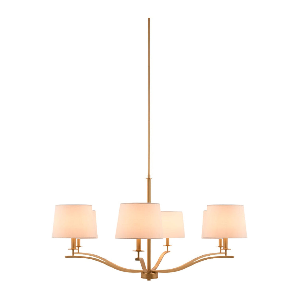 Modern European furniture - White Linen 6-Light Chandelier - www.oroa.com
