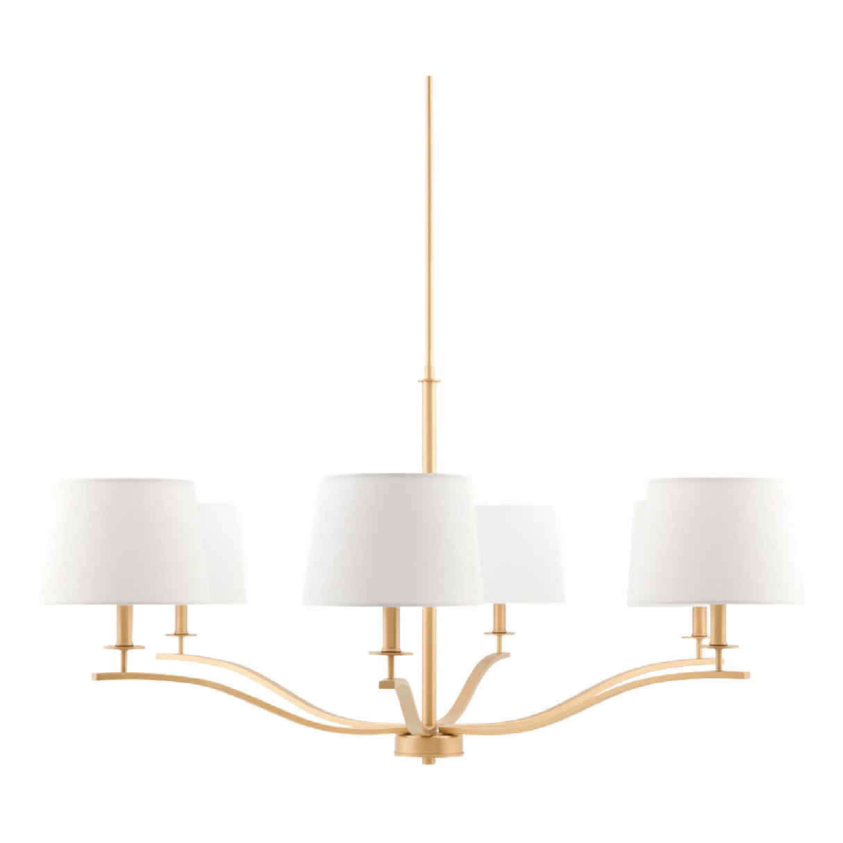 White Linen 6-Light Chandelier | Oroa.com