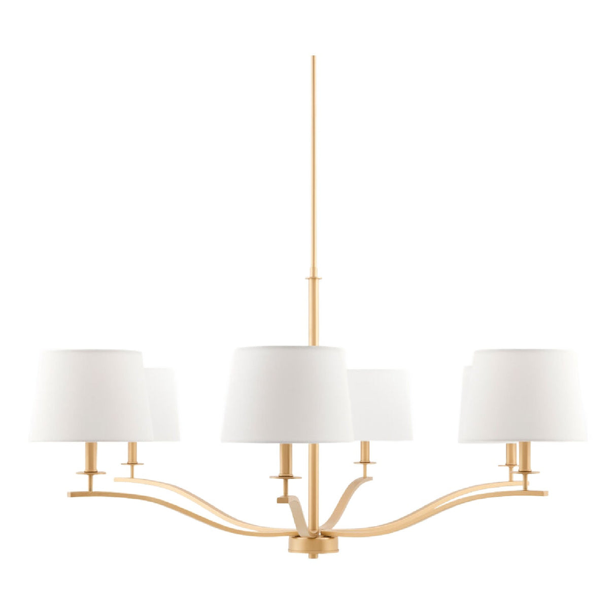 Modern European furniture - White Linen 6-Light Chandelier - www.oroa.com