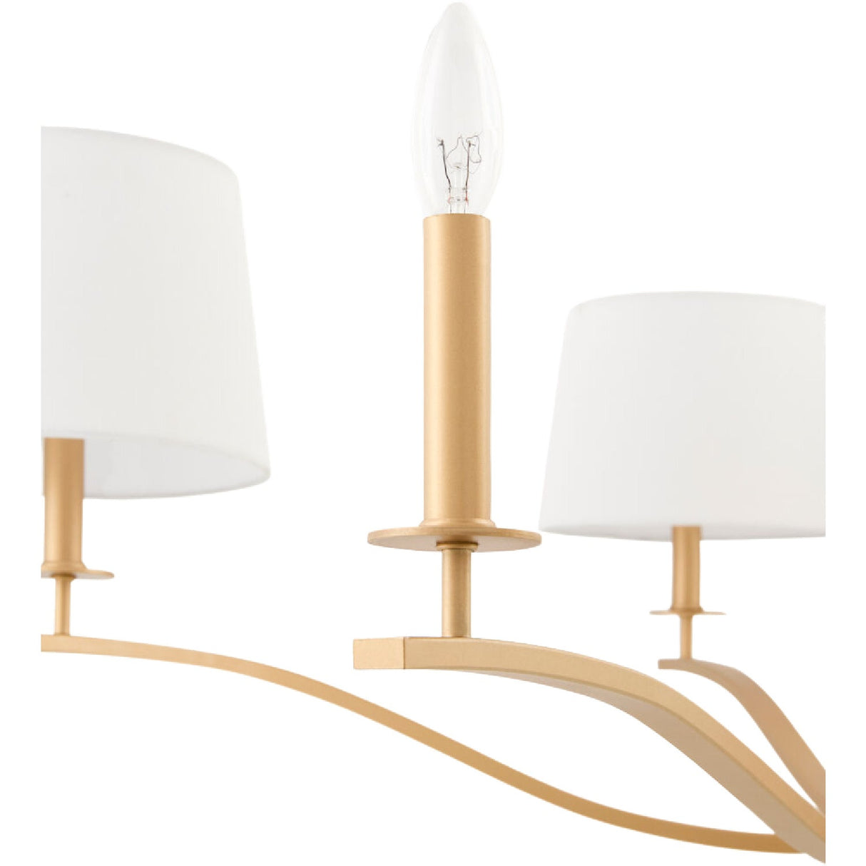Modern European furniture - White Linen 6-Light Chandelier - www.oroa.com