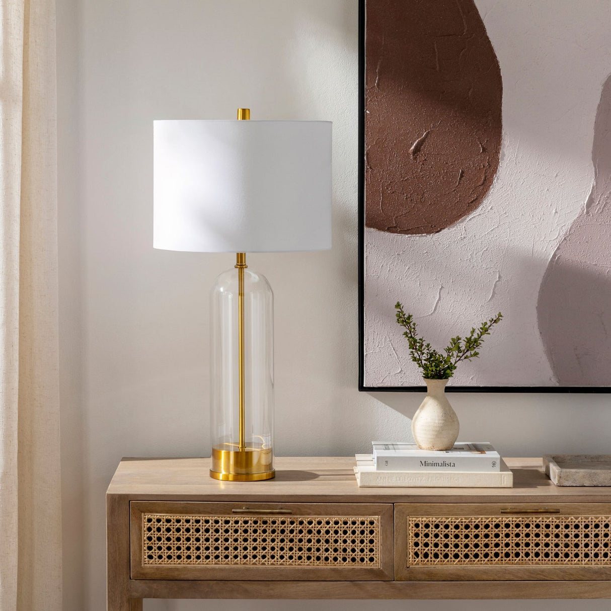 Modern European furniture - Clear Glass Body Table Lamp - www.oroa.com