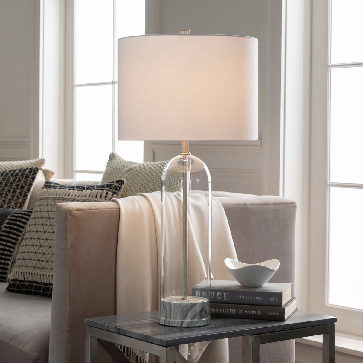 Modern European furniture - Clear Glass Body Table Lamp - www.oroa.com
