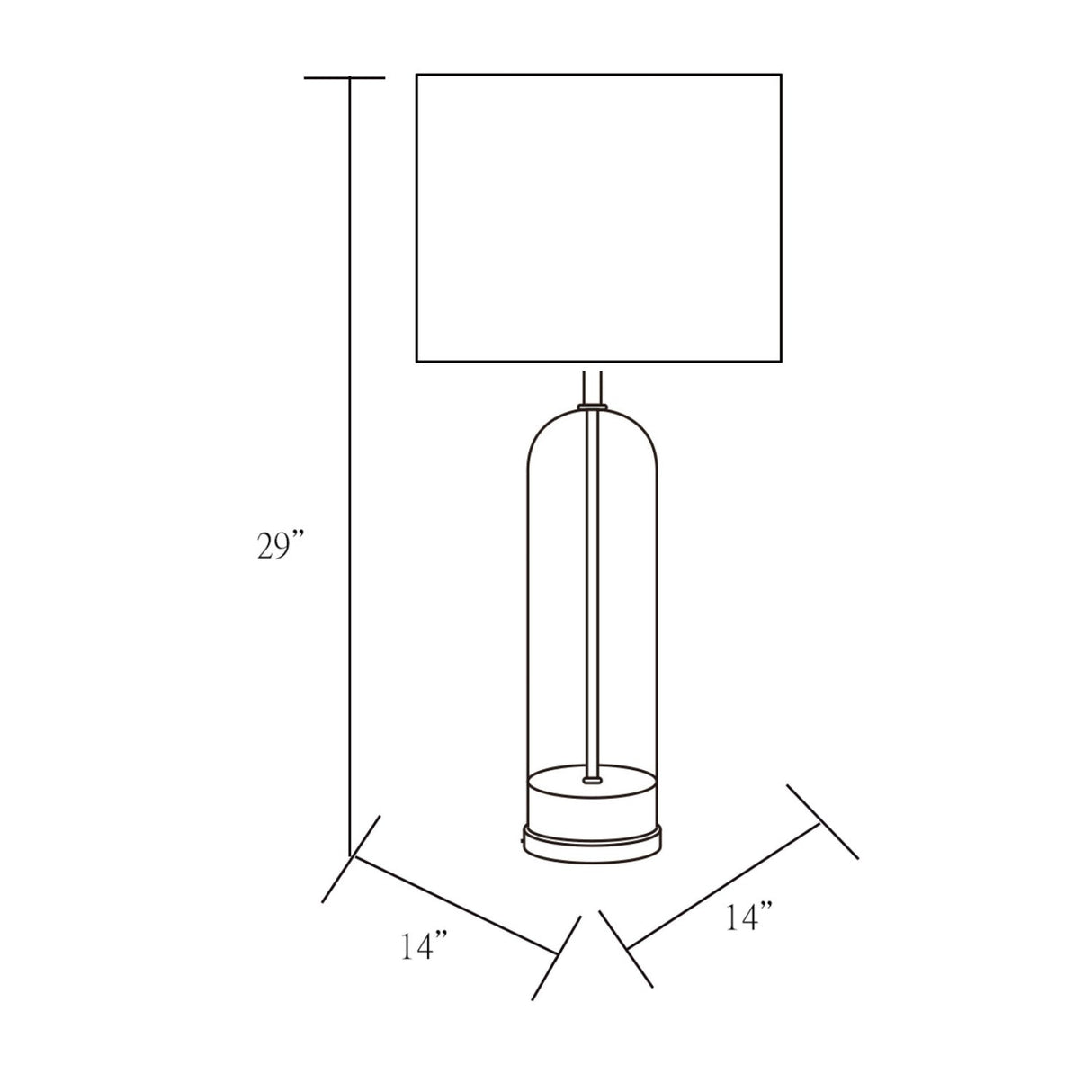 Modern European furniture - Clear Glass Body Table Lamp - www.oroa.com