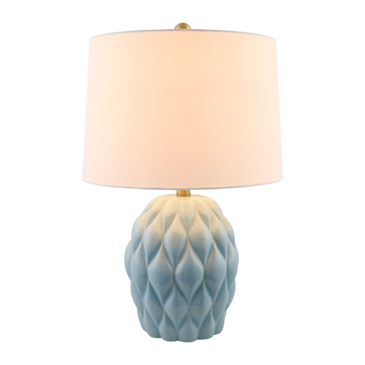 Modern European furniture - Reliefed Ceramic Accent Table Lamp - www.oroa.com