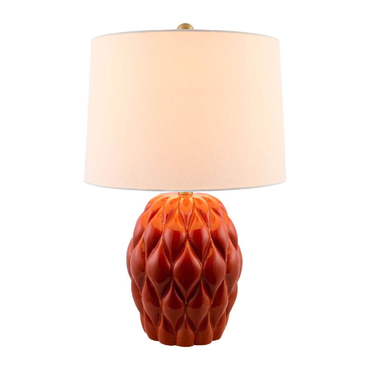 Modern European furniture - Reliefed Ceramic Accent Table Lamp - www.oroa.com