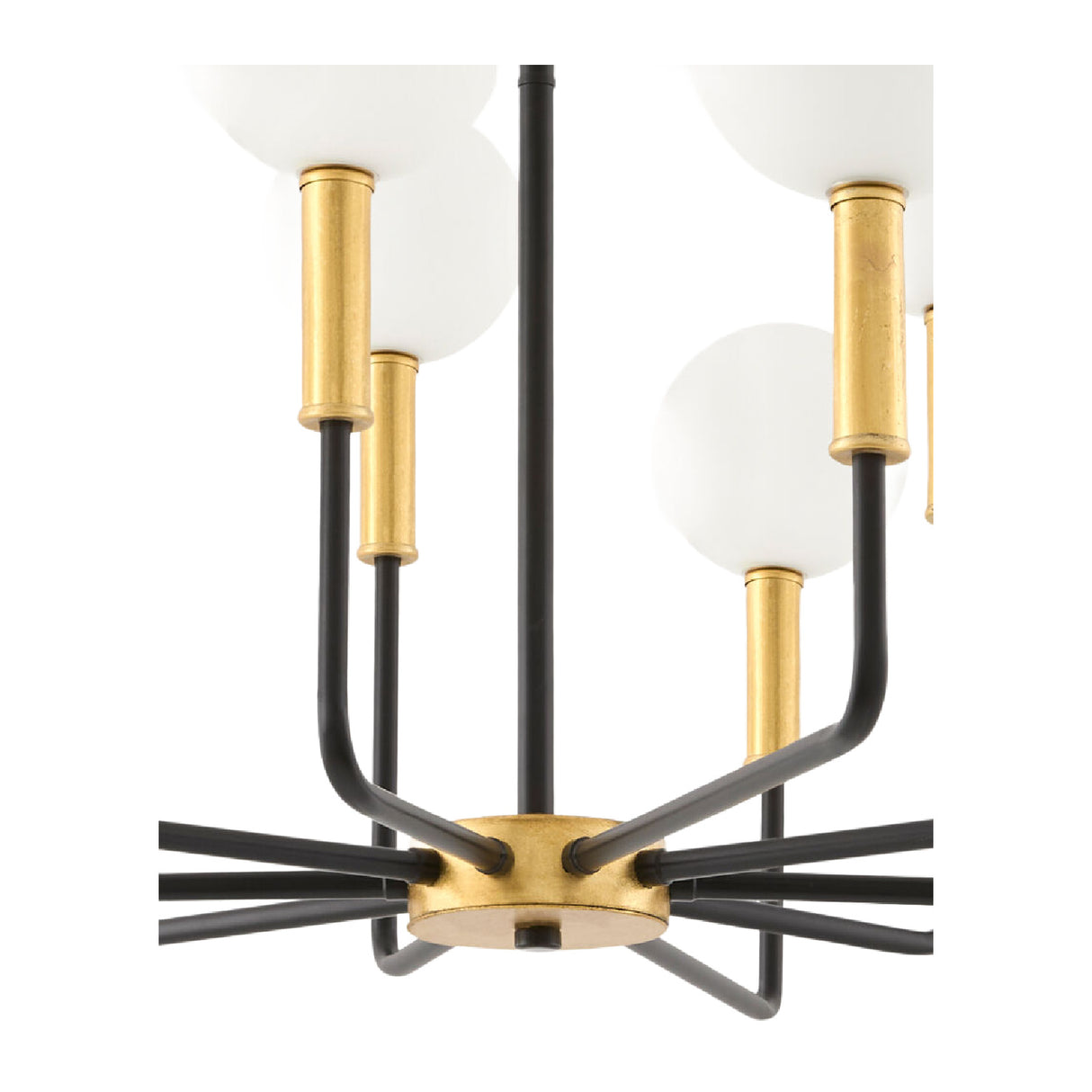 10-Light White Glass Chandelier | Oroa.com