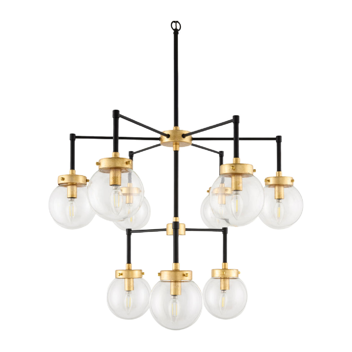 9-Light Clear Glass Chandelier | Oroa.com
