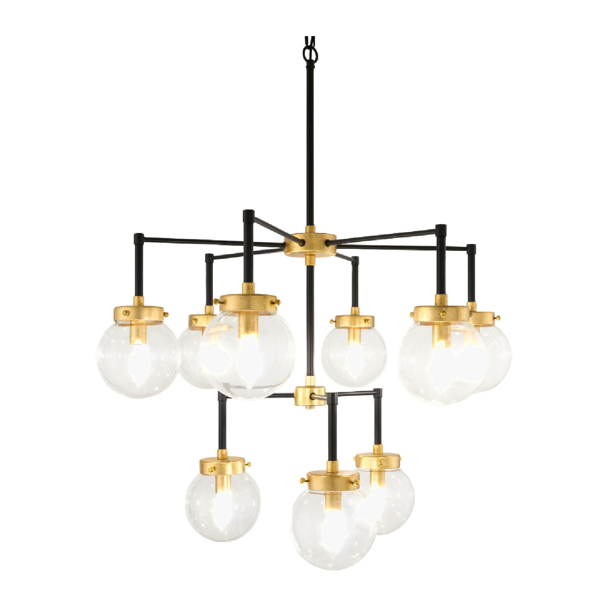 9-Light Clear Glass Chandelier | Oroa.com