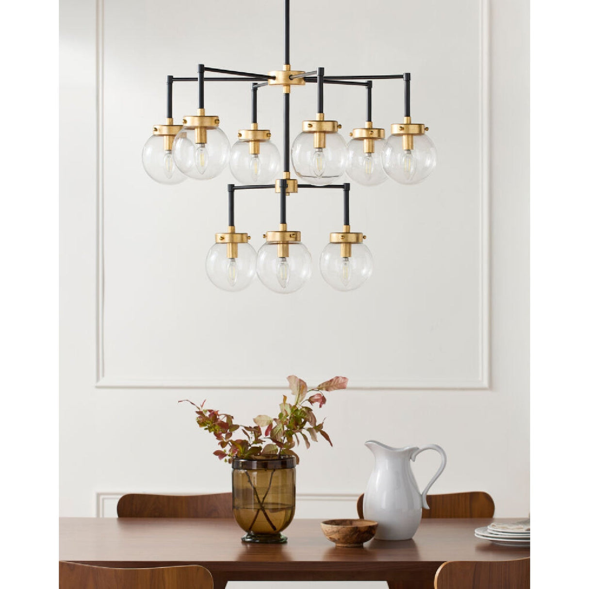 Modern European furniture - 9-Light Clear Glass Chandelier - www.oroa.com