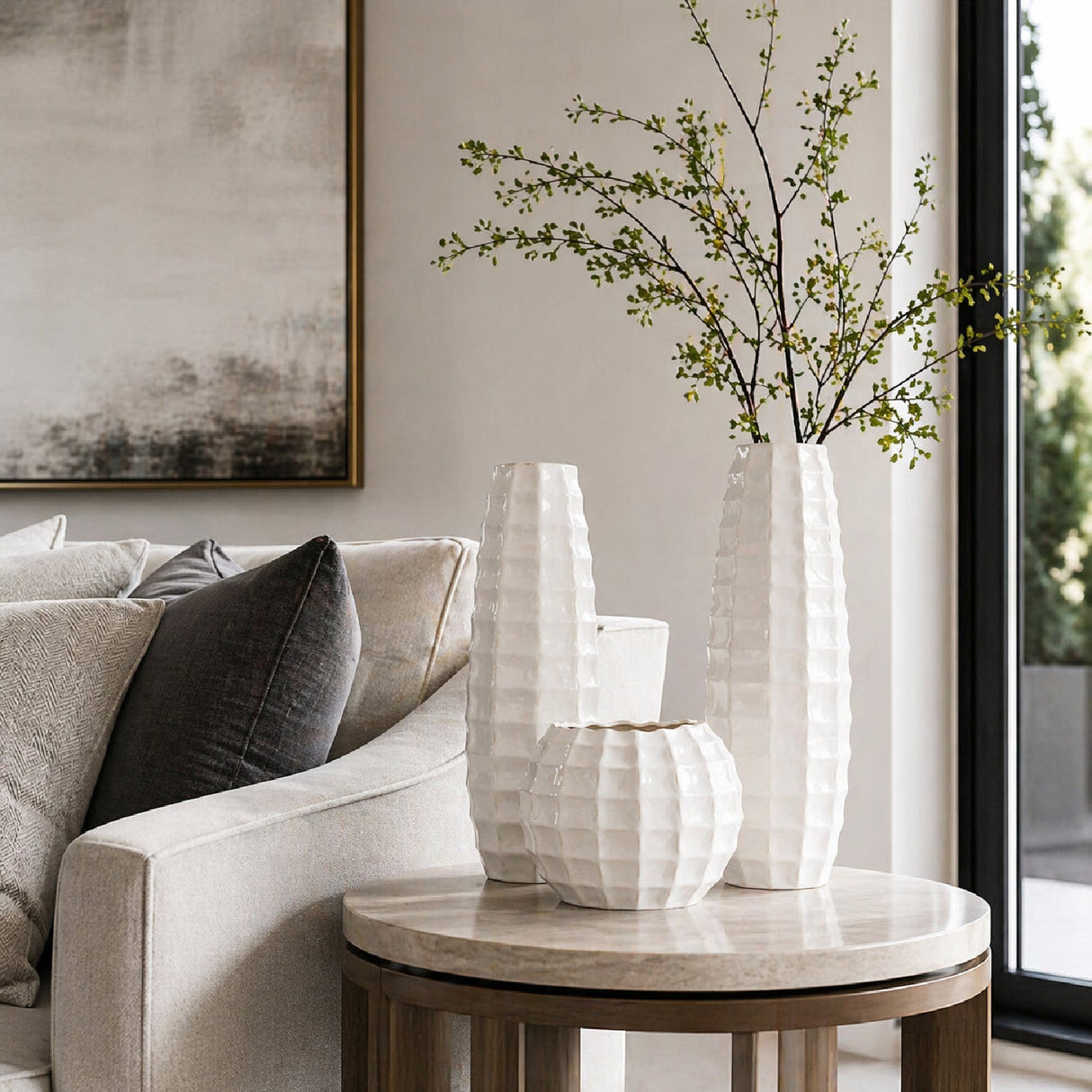 Modern European furniture - Glazed Ceramic Outdoor Vases (3) - www.oroa.com