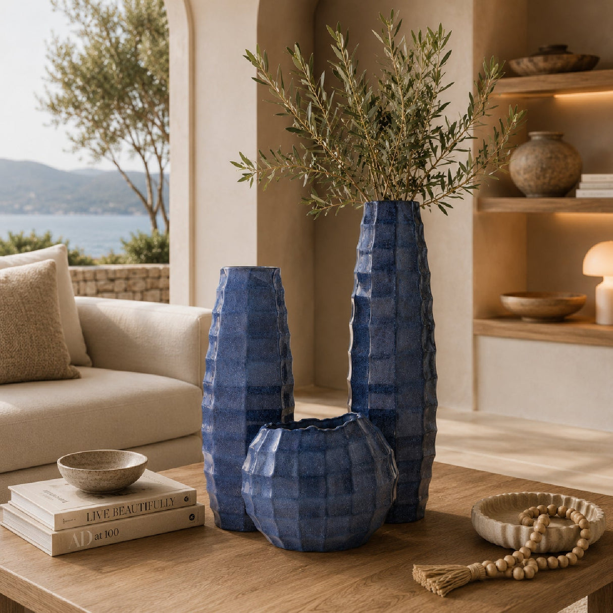 Modern European furniture - Glazed Ceramic Outdoor Vases (3) - www.oroa.com