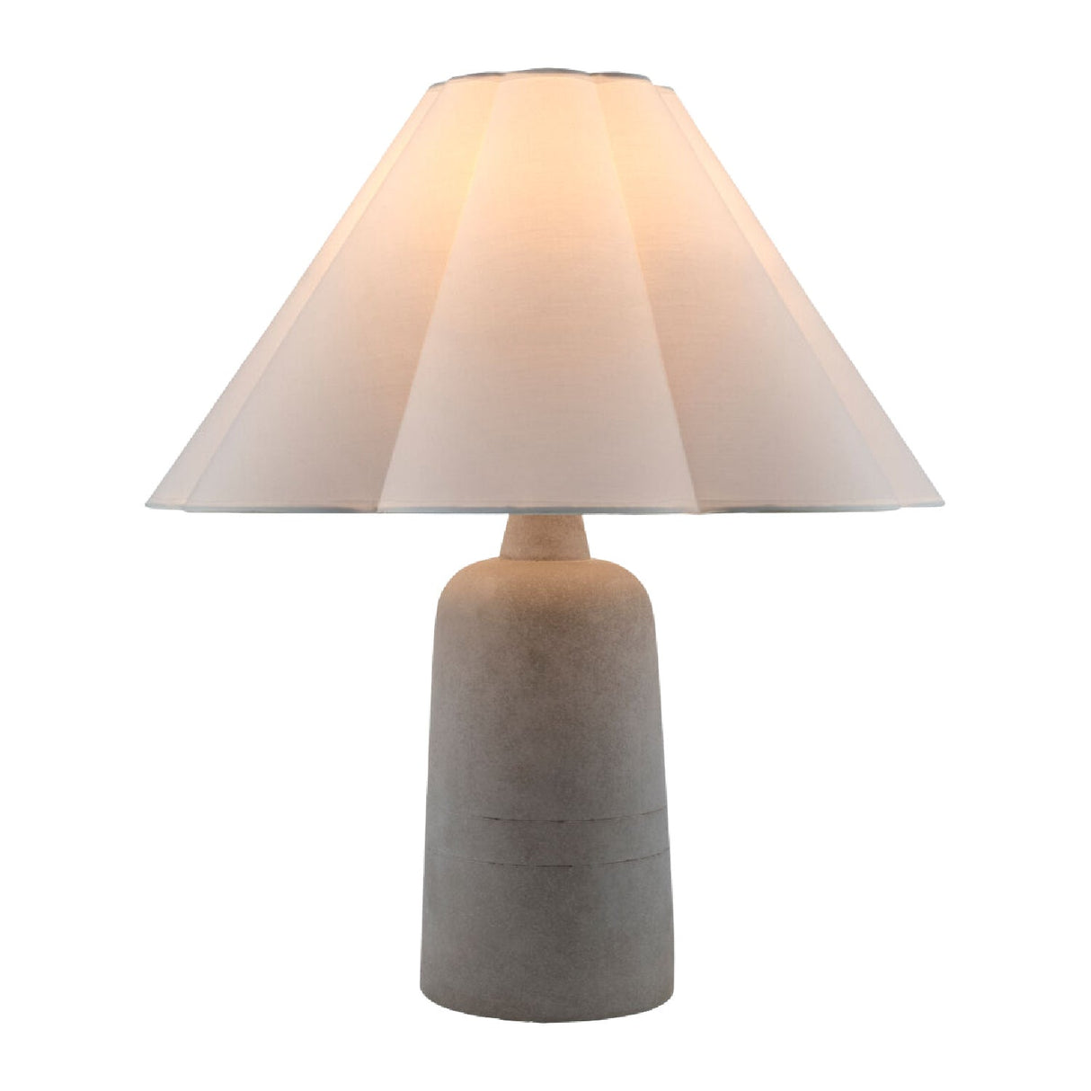 Modern European furniture - White Cotton Concrete Table Lamp - www.oroa.com