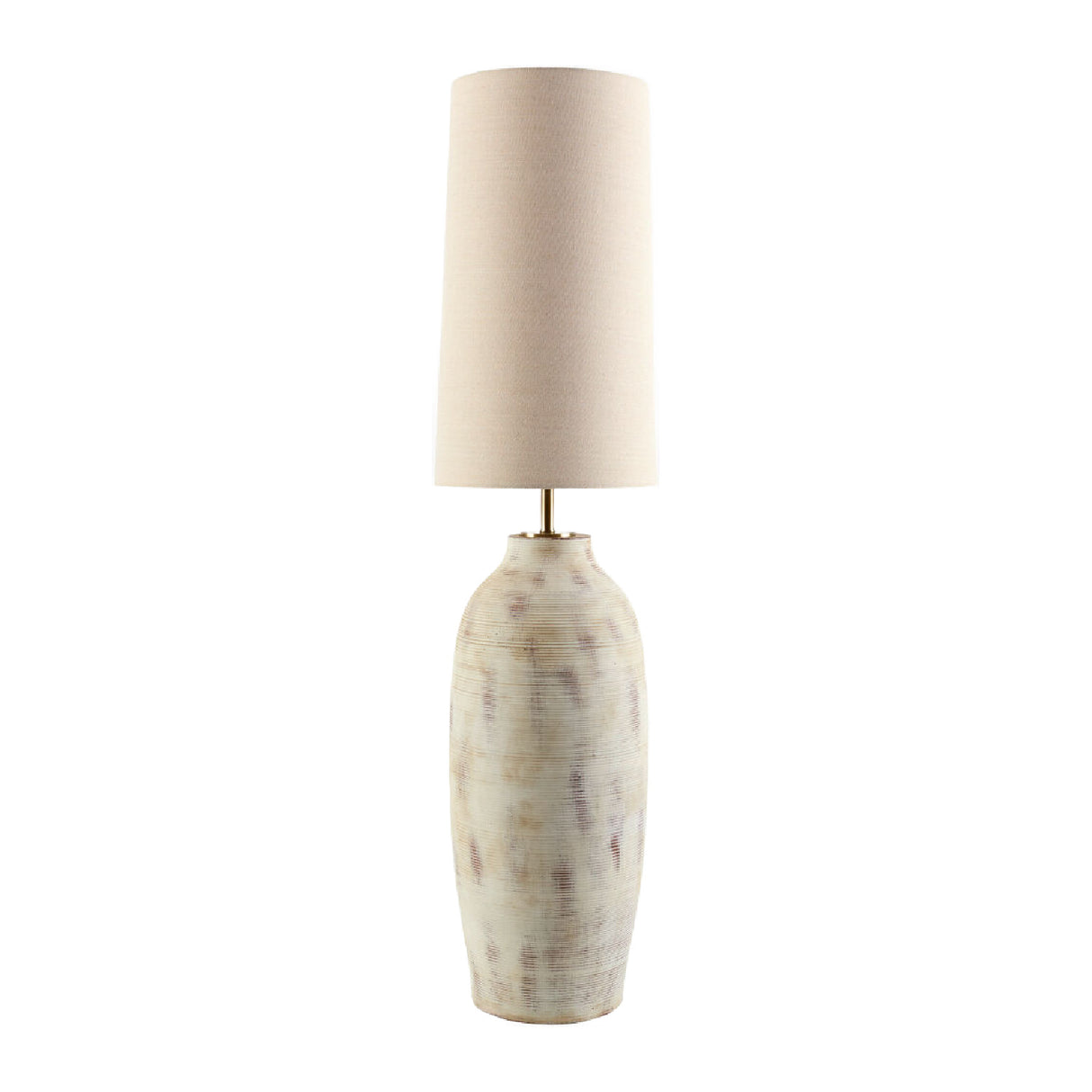 Painted Cream Cement Floor Lamp | Oroa.com
