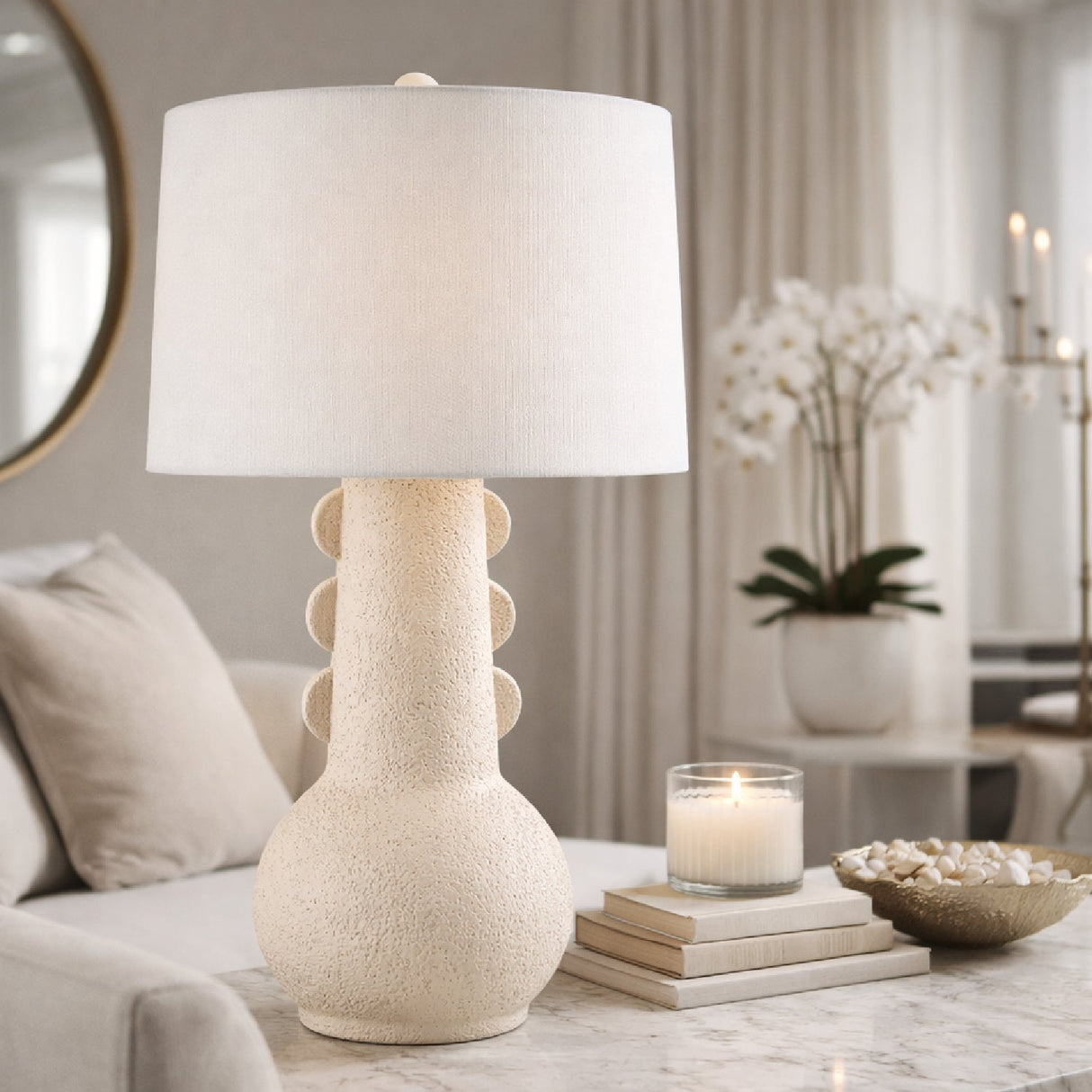 Modern European furniture - Painted Base Table Lamp - www.oroa.com