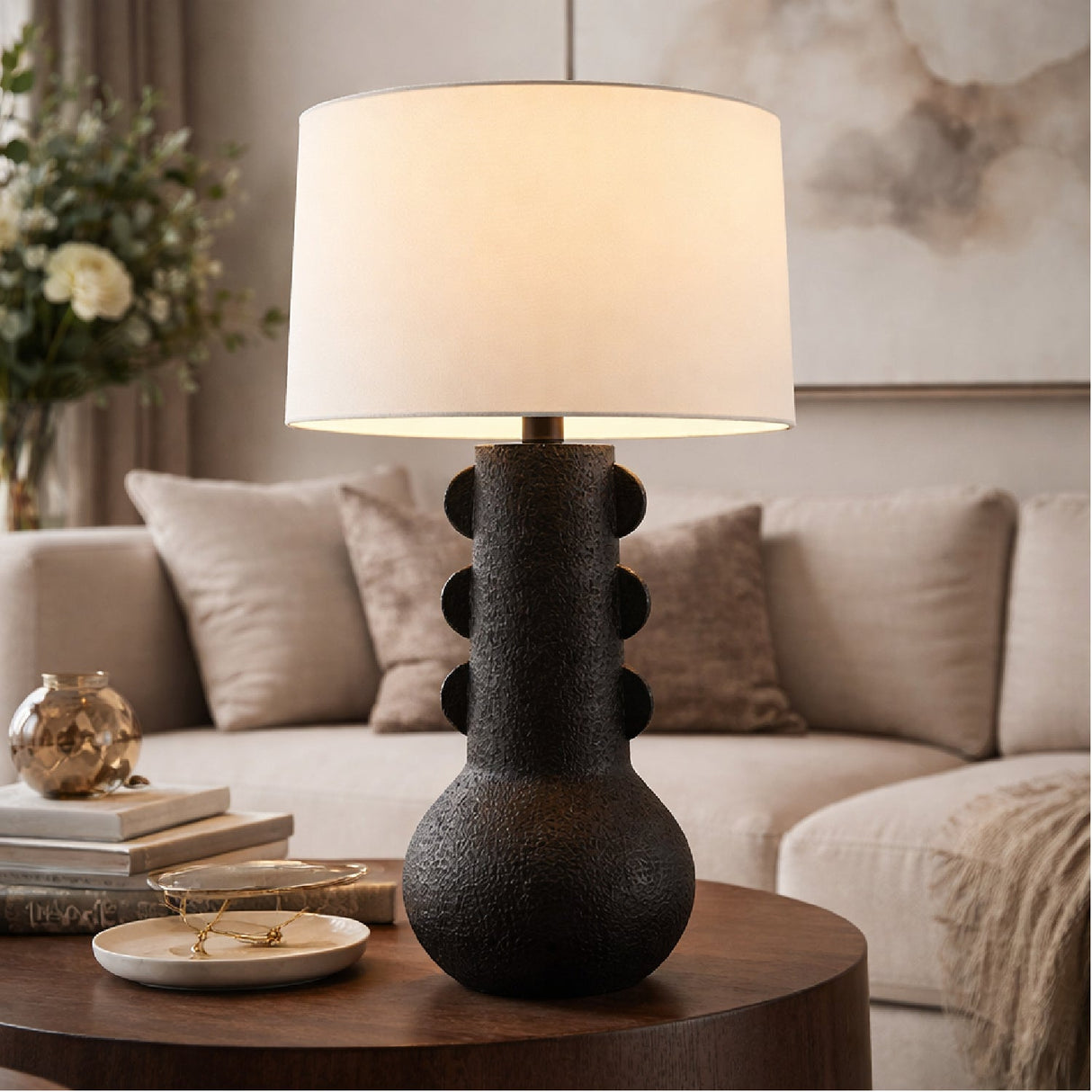 Modern European furniture - Painted Base Table Lamp - www.oroa.com