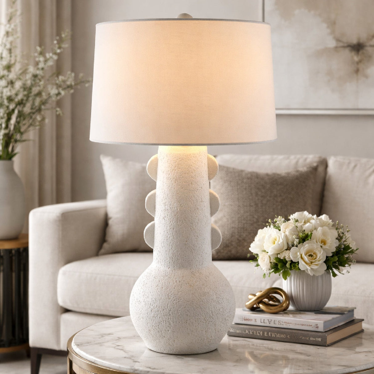 Modern European furniture - Painted Base Table Lamp - www.oroa.com