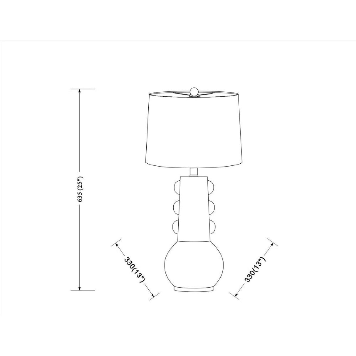 Modern European furniture - Painted Base Table Lamp - www.oroa.com