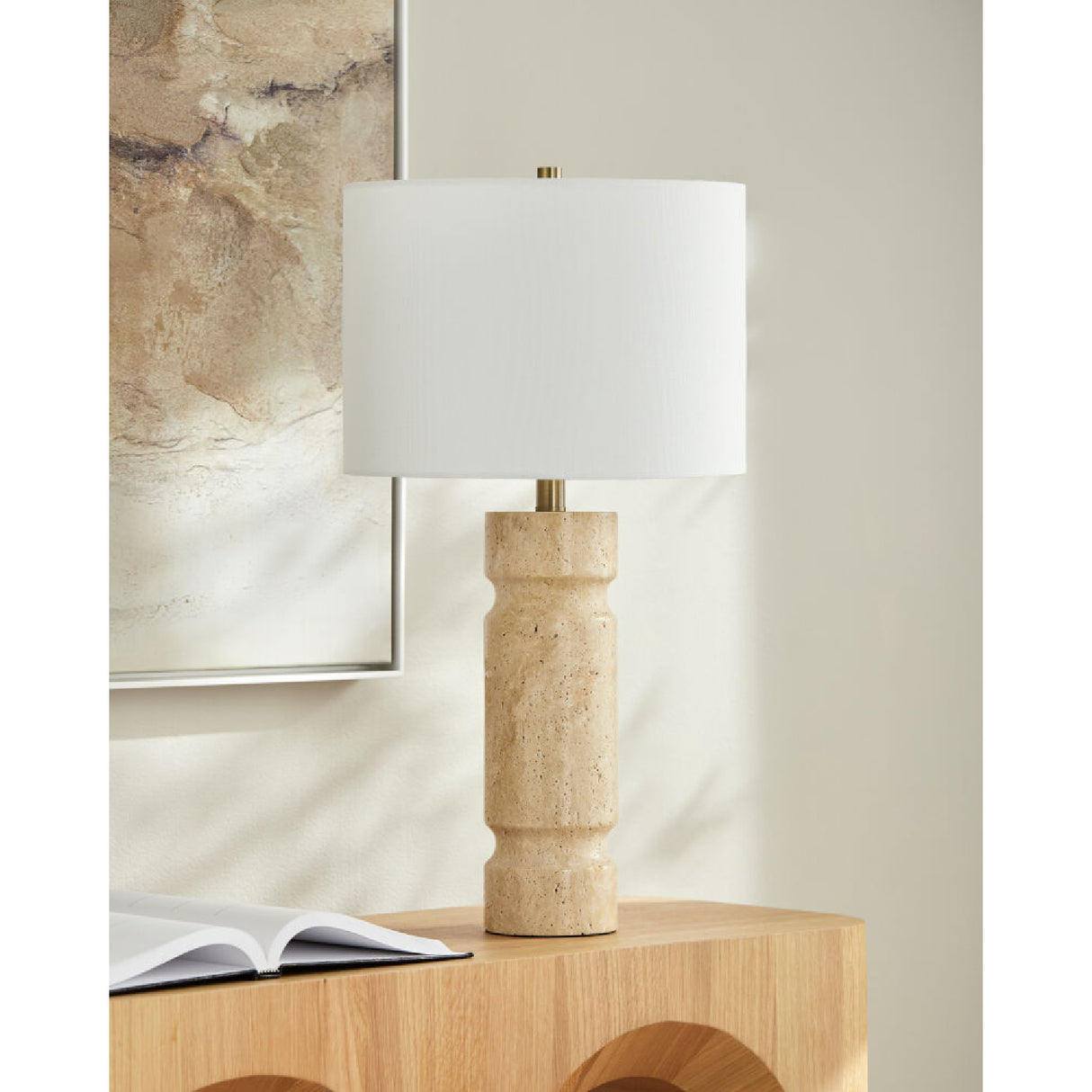 White Jute Accent Table Lamp | Oroa.com