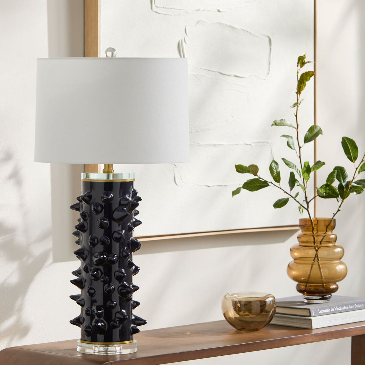 Modern European furniture - Spike Studded Ceramic Table Lamp - www.oroa.com