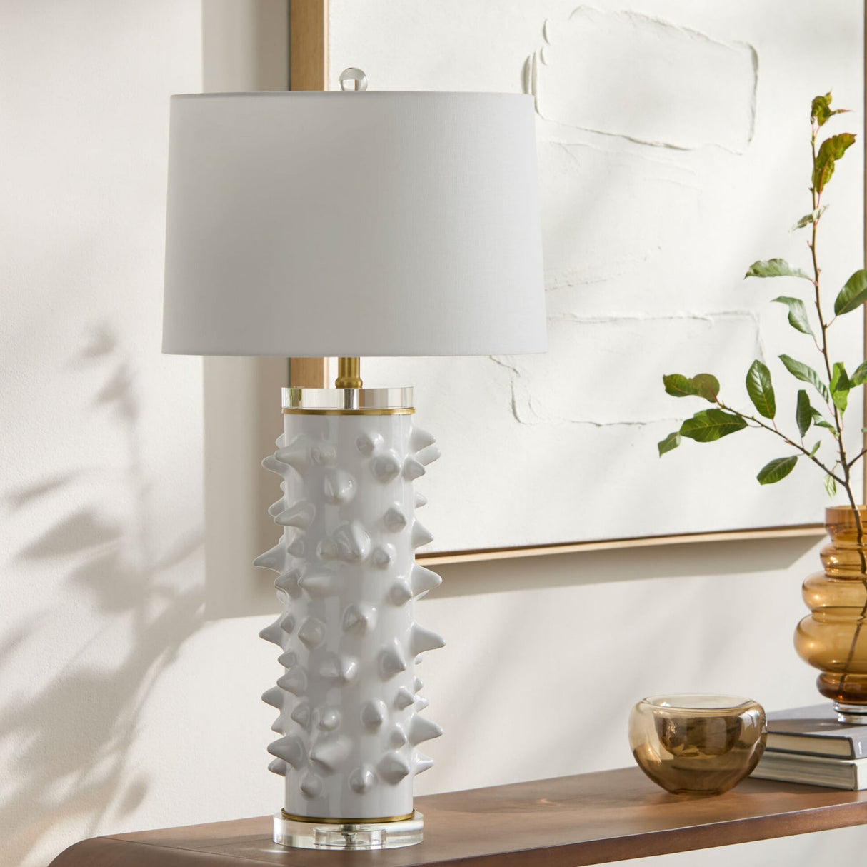 Modern European furniture - Spike Studded Ceramic Table Lamp - www.oroa.com