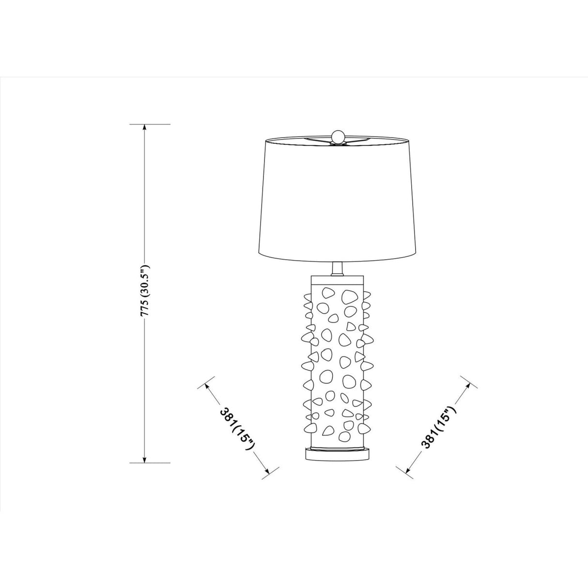 Modern European furniture - Spike Studded Ceramic Table Lamp - www.oroa.com