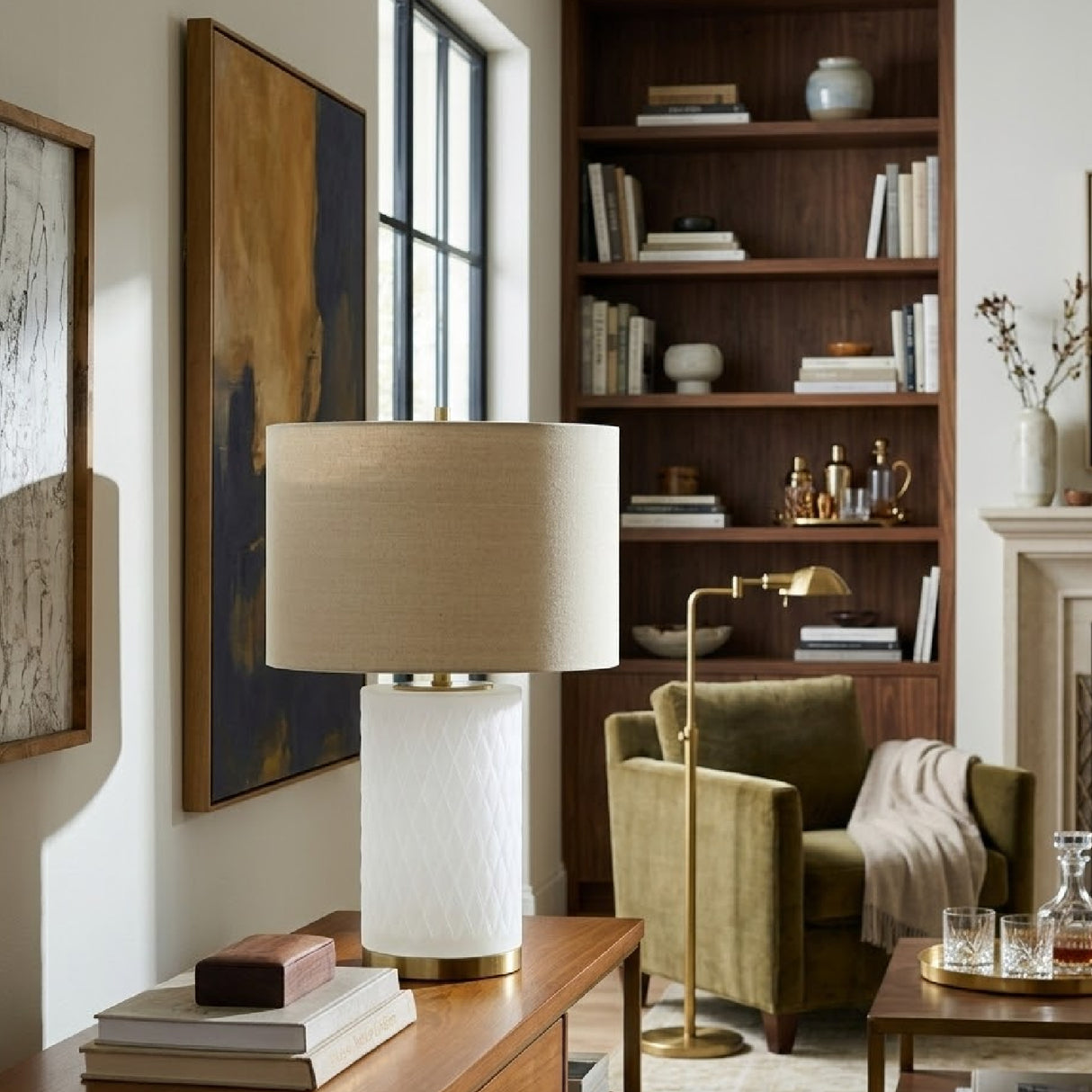 Modern European furniture - Glass Base Accent Table Lamp - www.oroa.com