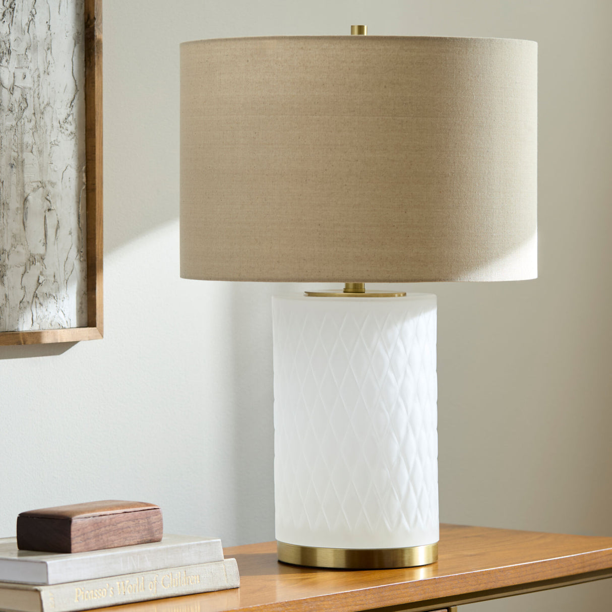 Modern European furniture - Glass Base Accent Table Lamp - www.oroa.com