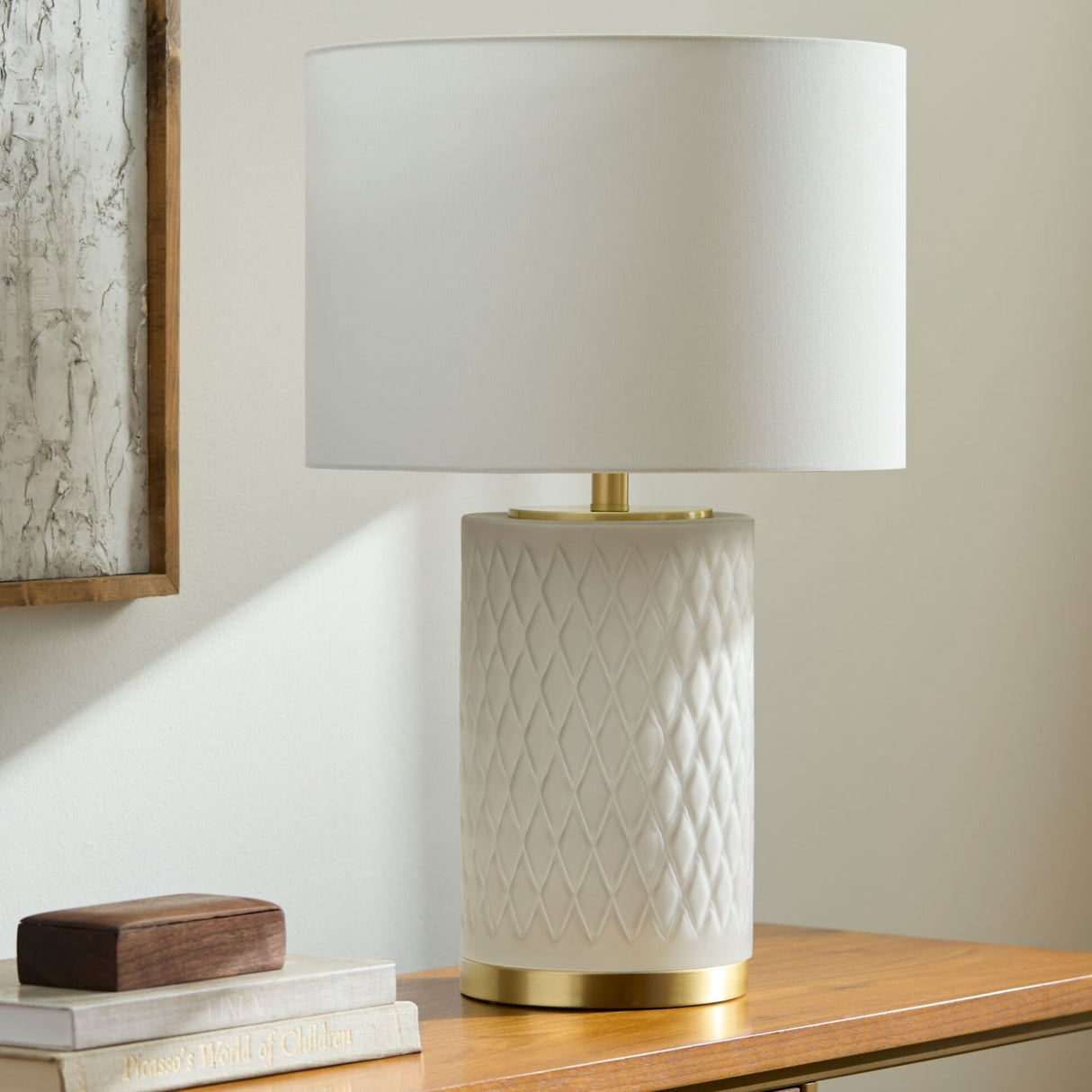 Modern European furniture - Glass Base Accent Table Lamp - www.oroa.com