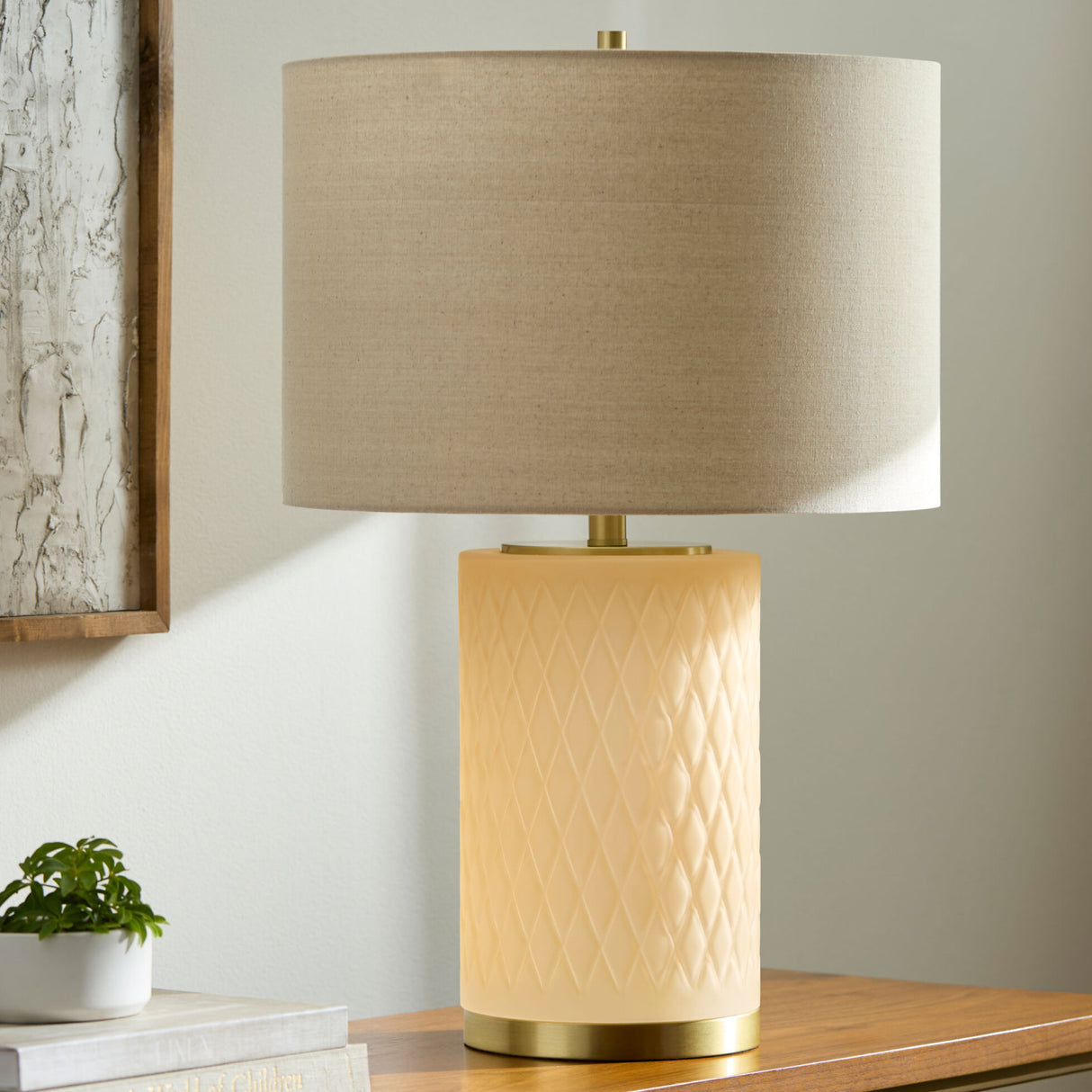 Modern European furniture - Glass Base Accent Table Lamp - www.oroa.com