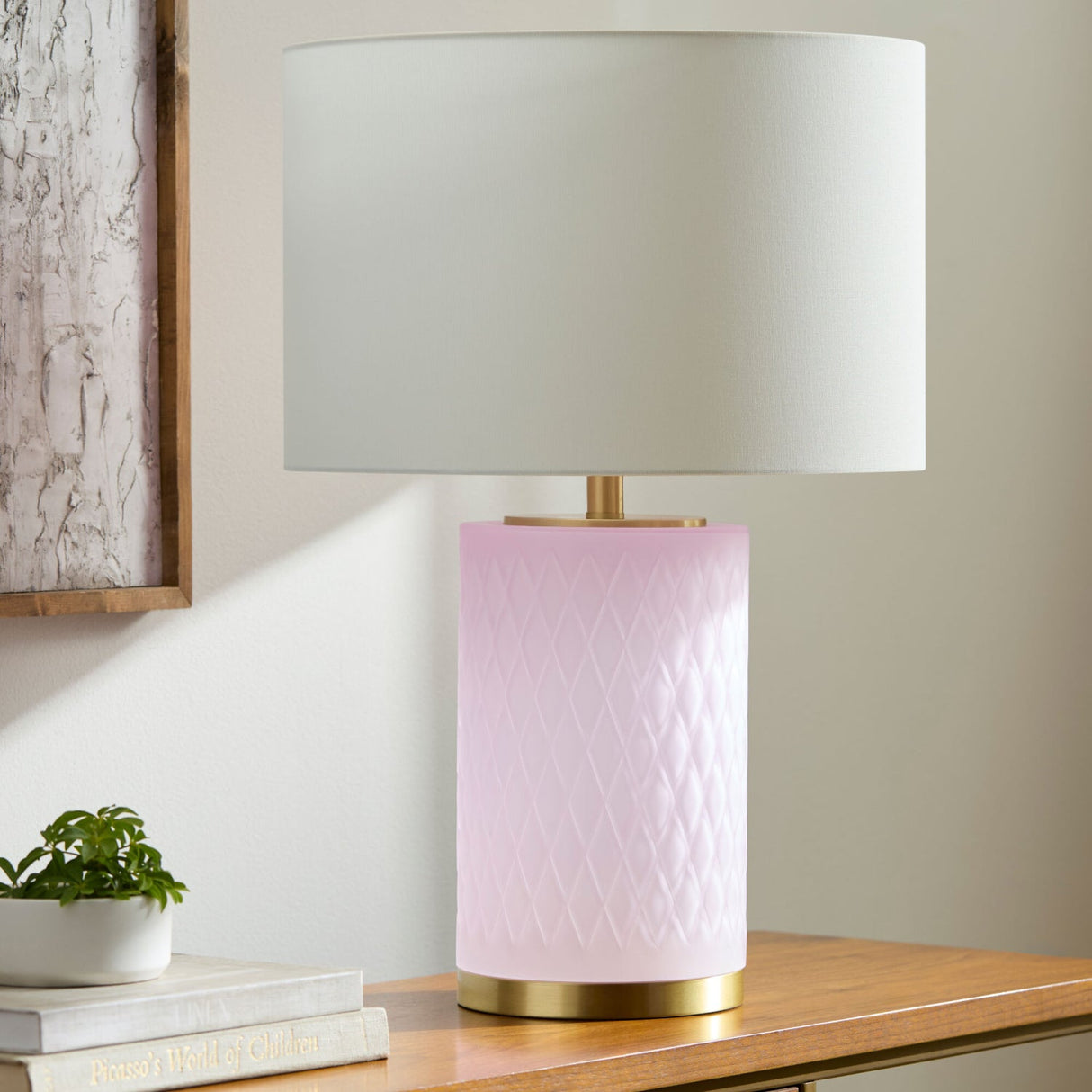 Modern European furniture - Glass Base Accent Table Lamp - www.oroa.com