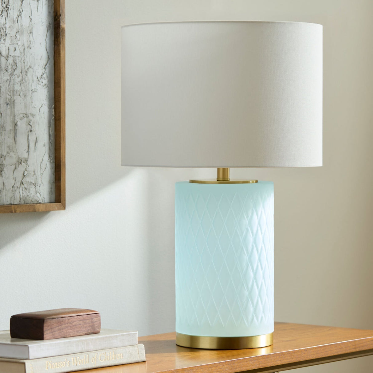 Modern European furniture - Glass Base Accent Table Lamp - www.oroa.com