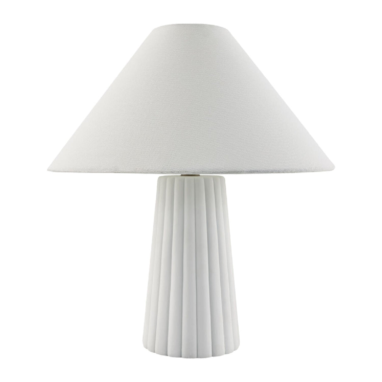 Modern European furniture - Fluted Ceramic Linen Table Lamp - www.oroa.com