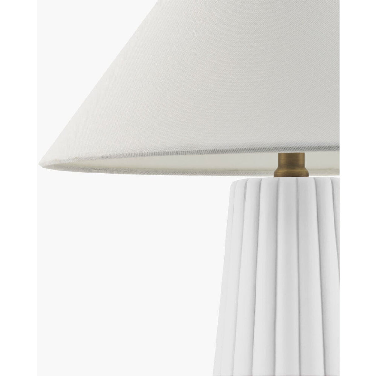 Modern European furniture - Fluted Ceramic Linen Table Lamp - www.oroa.com
