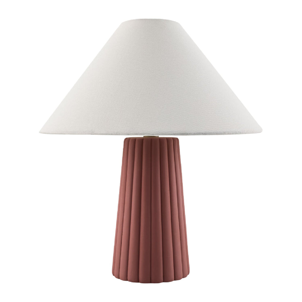 Modern European furniture - Fluted Ceramic Linen Table Lamp - www.oroa.com
