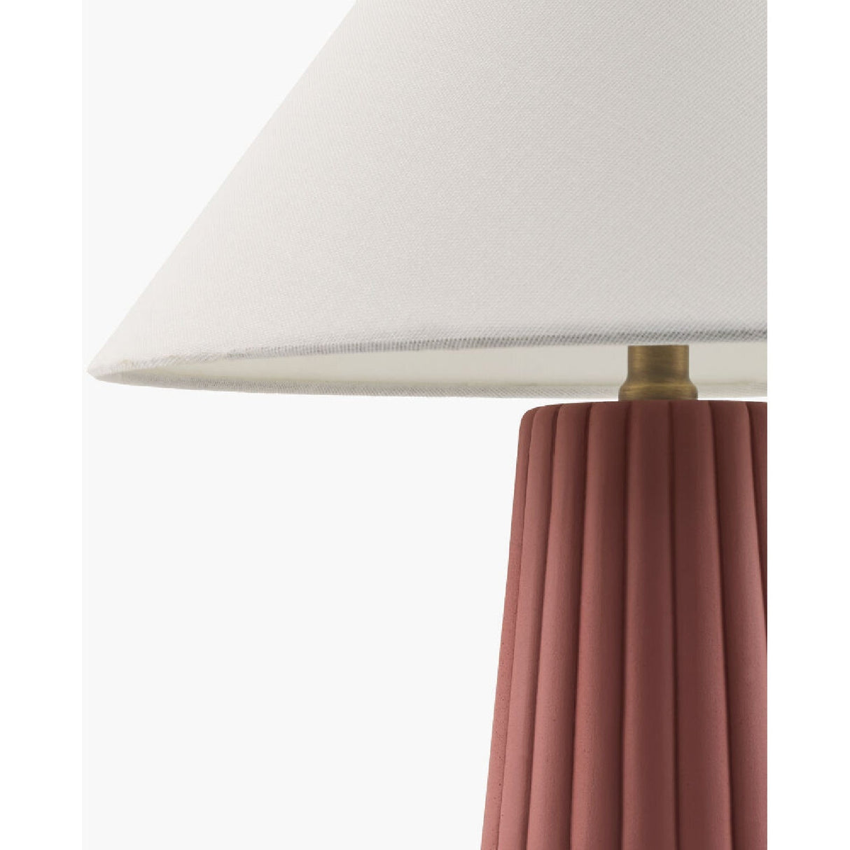 Modern European furniture - Fluted Ceramic Linen Table Lamp - www.oroa.com