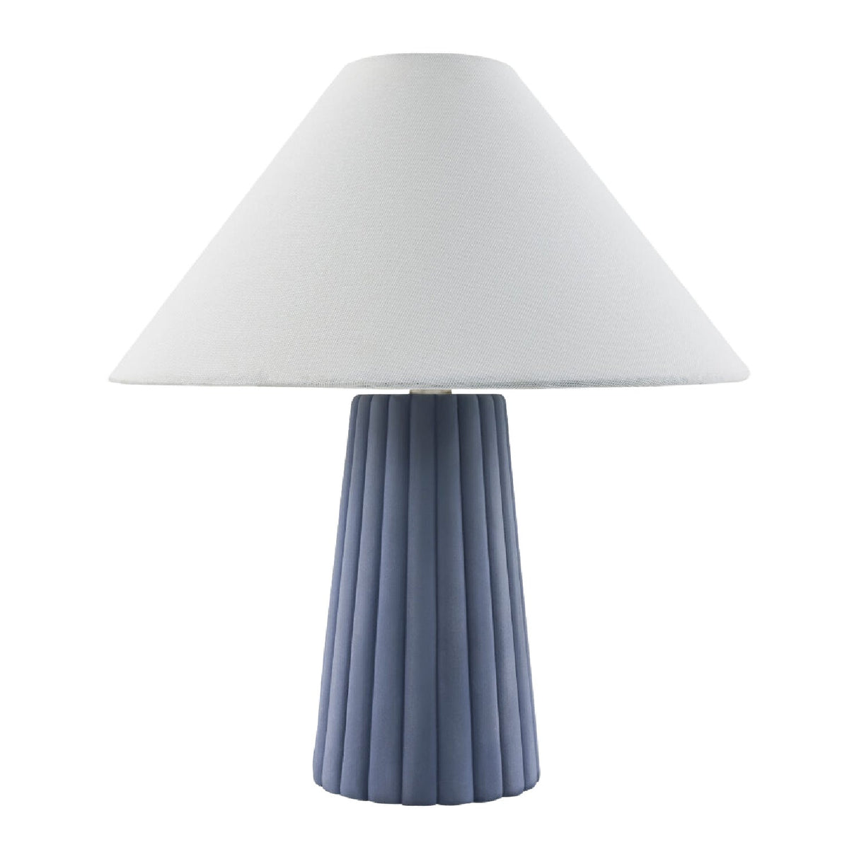 Modern European furniture - Fluted Ceramic Linen Table Lamp - www.oroa.com